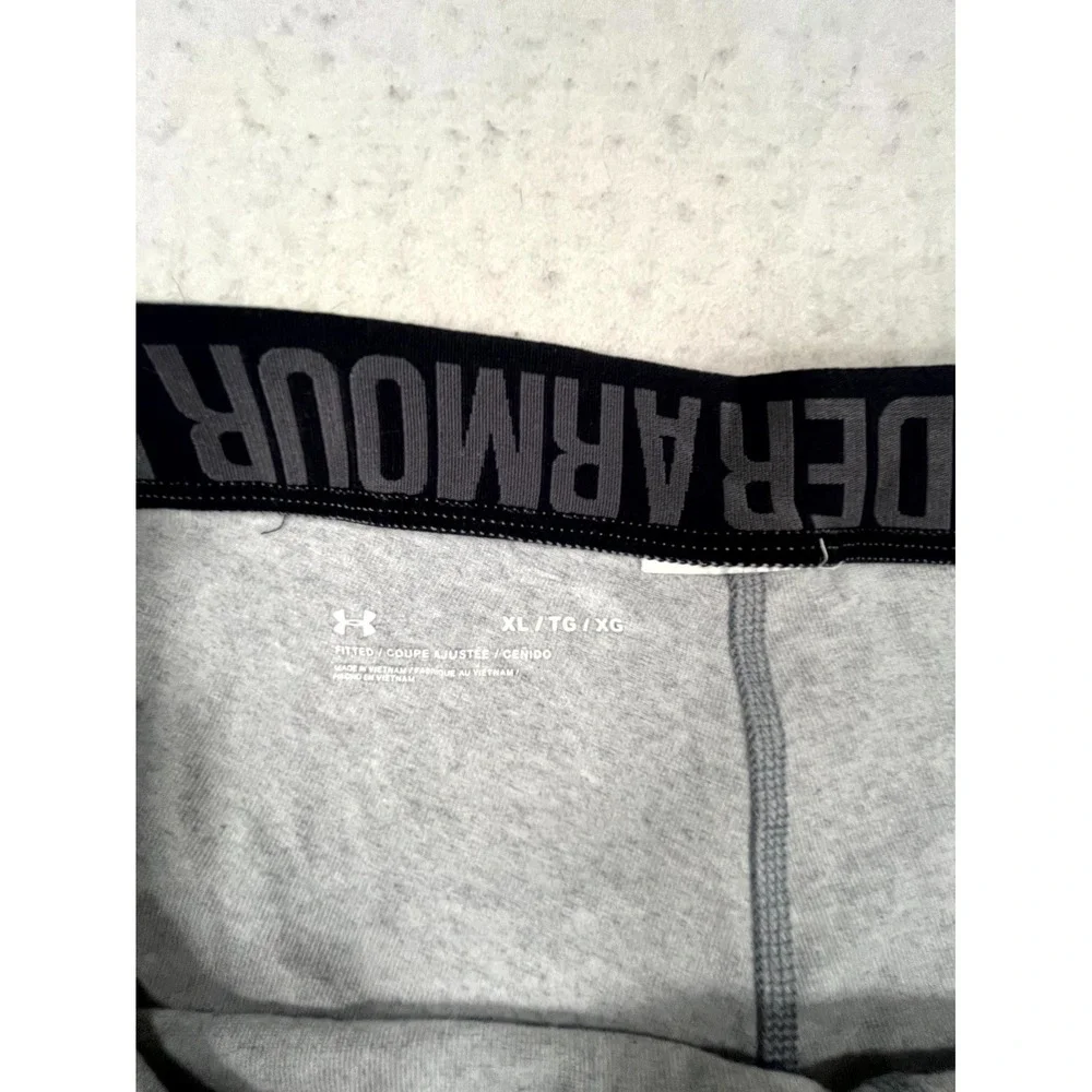 Under Armour ColdGear Leggings Women XL Heather Gray Fitted Fit Mid Rise Running